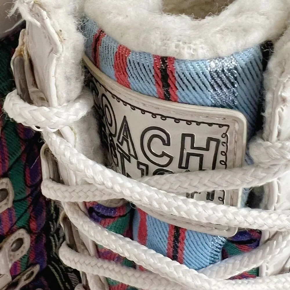 y2k Vintage Coach Peggey Signature Logo Winter Boots Snow Moon Boots Size 8 - Picture 6 of 13